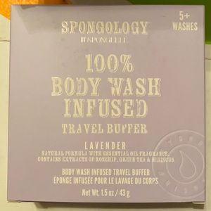 Body wash infused travel buffer